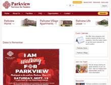 Tablet Screenshot of parkviewhome.ca